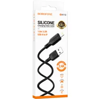 Дата кабель Borofone BX113 Lenny USB to Lightning 2.4A (1m) Black