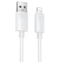 Дата кабель Borofone BX123 Leya USB to Lightning 12W (1m) White