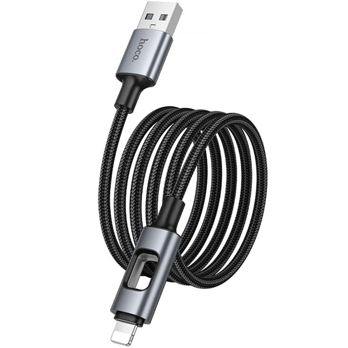 Дата кабель Hoco U144 New USB to Lightning 2.4A (1.2m) Black