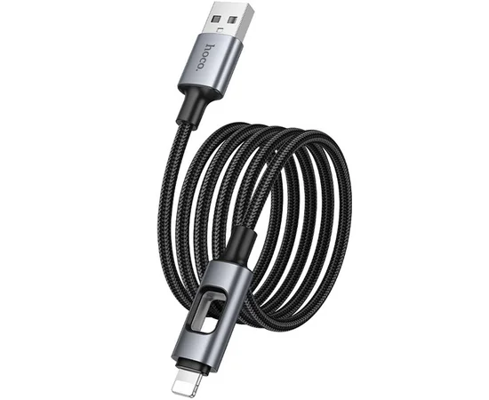 Дата кабель Hoco U144 New USB to Lightning 2.4A (1.2m) Black