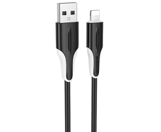 Дата кабель Borofone BX119 New USB to Lightning 2.4A (1m) Black