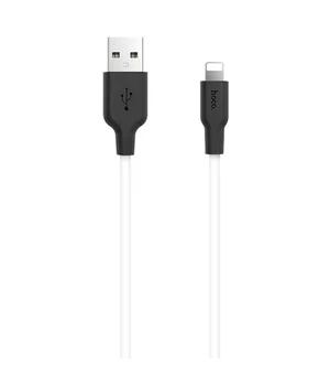Дата кабель Hoco X21 Silicone Lightning Cable (1m) black_white