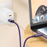 Дата кабель Hoco U125 Benefit 2.4A USB to Lightning (1.2m) Purple