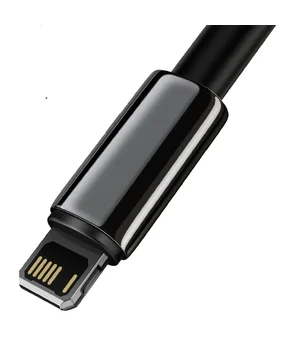 Дата кабель Baseus Tungsten Gold USB to Lightning Cable 2.4A (2m) (CALWJ-A0) Black