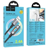 Дата кабель Hoco U144 New USB to Lightning 2.4A (1.2m) Black