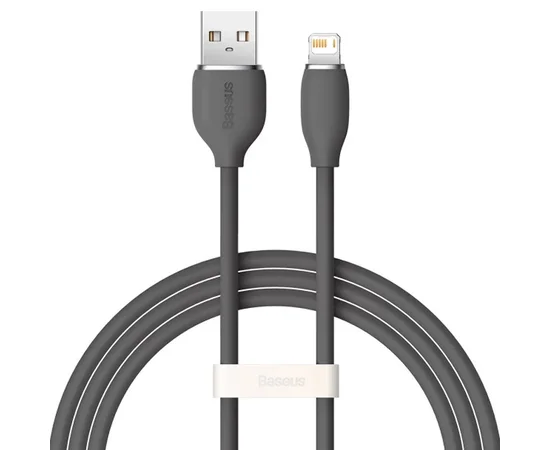 Дата кабель Baseus Jelly Liquid Silica Gel USB to Lightning 2.4A (1.2m) (CAGD000001) Black
