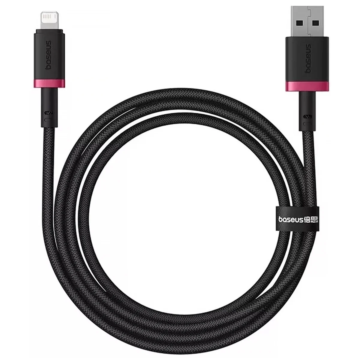 Дата кабель Baseus Dura Series Fast Charging USB to Lightning 2.4A (1m) (CB000122) Red / Black