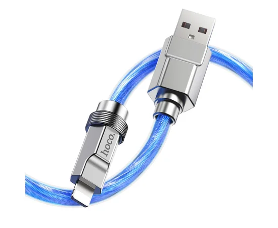 Дата кабель Hoco U113 Solid 2.4A USB to Lightning (1m) Blue