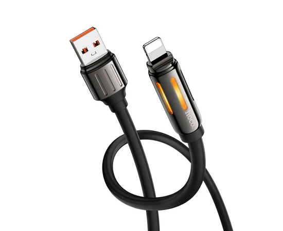 Дата кабель Hoco U136 Prize USB to Lightning 2.4A (1.2m) Black