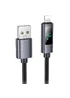 Дата кабель Hoco X112 Favor with display USB to Lightning 2.4A (1m) Black
