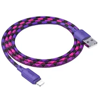 Дата кабель Hoco X116 Meridian USB to Lightning 2.4A (1m) Gradient Purple Mix