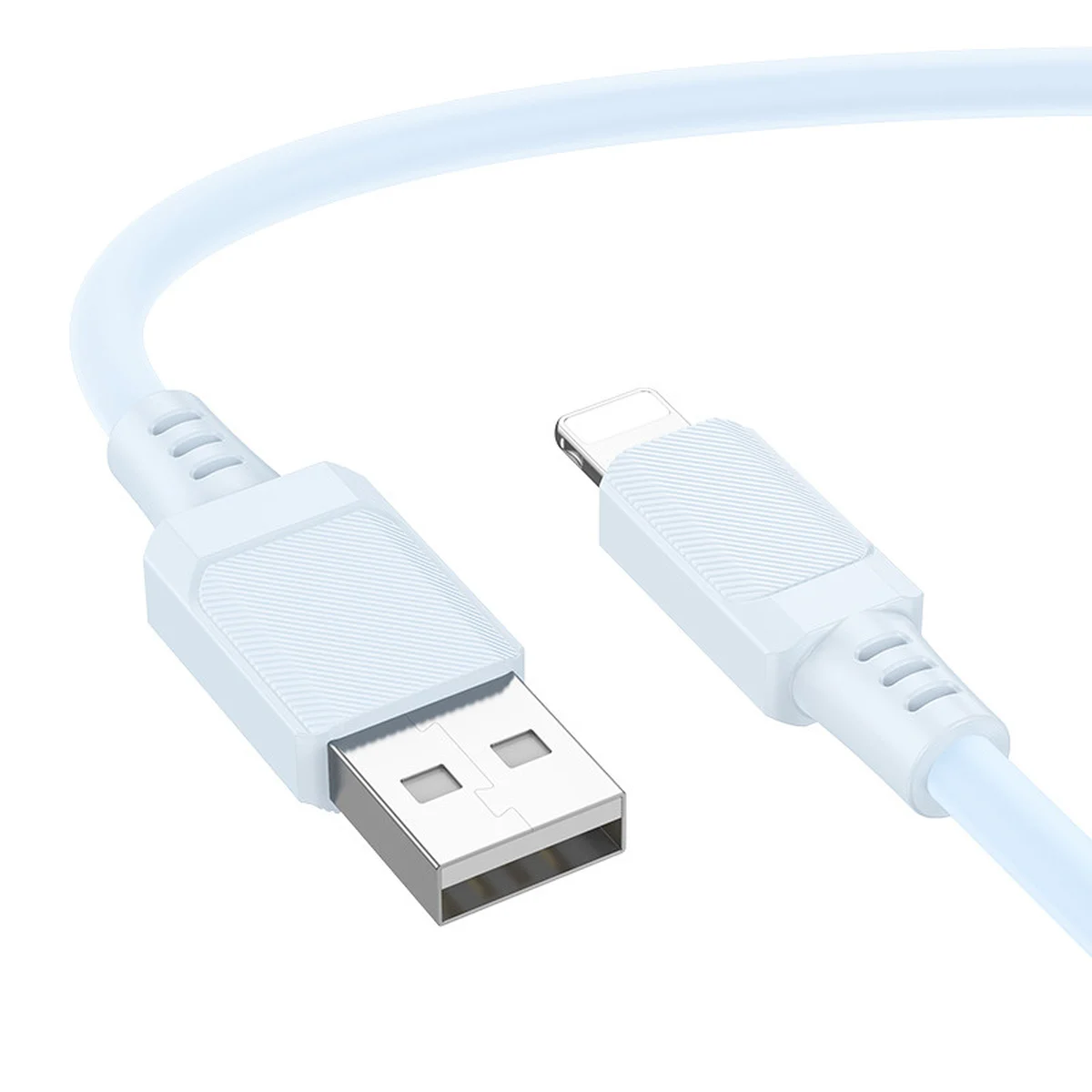 Дата кабель Borofone BX115 Lotto USB to Lightning 2.4A (1m) Blue