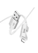 Дата кабель Hoco U123 Regent colorful 2.4A USB to Lightning (1.2m) Gray