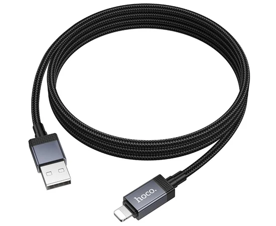 Дата кабель Hoco X118 Generous with display USB to Lightning 2.4A (1m) Black