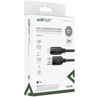 Дата кабель Acefast C16-06 USB to Lightning 2.4A (2m) Black