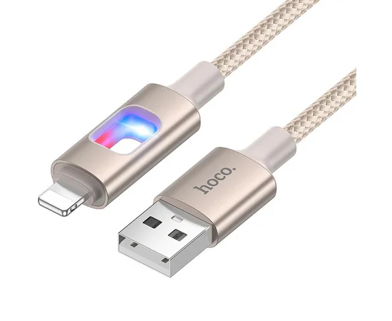 Дата кабель Hoco U144 New USB to Lightning 2.4A (1.2m) Gold
