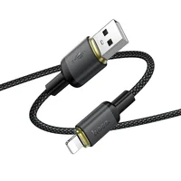 Дата кабель Hoco X128 Benefit USB to Lightning 12W (1m) Black