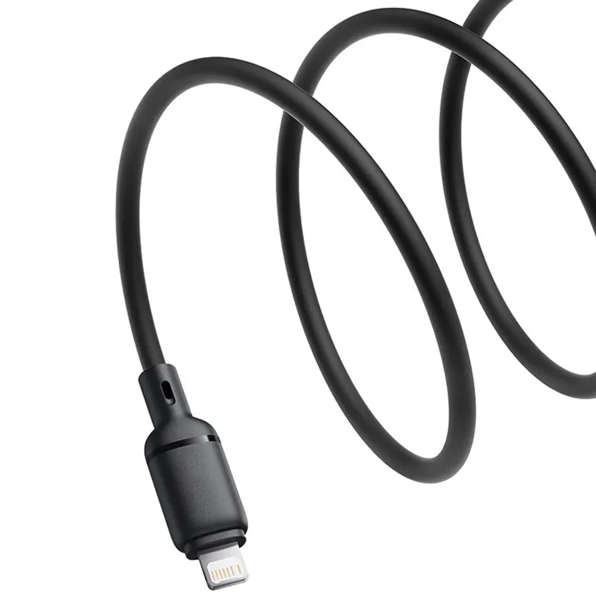 Дата кабель Baseus Silky Series OS Fast Charging USB to Lightning 2.4A (2m) (P1037770) Cluster Black
