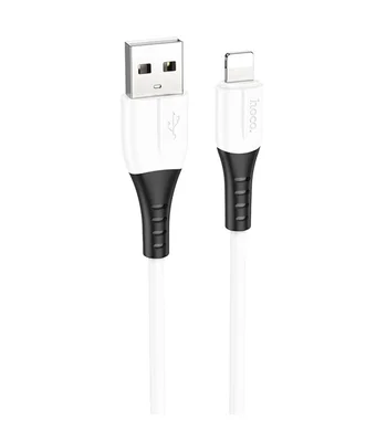 Дата кабель Hoco X82 Silicone USB to Lightning 2.4A (1m) White