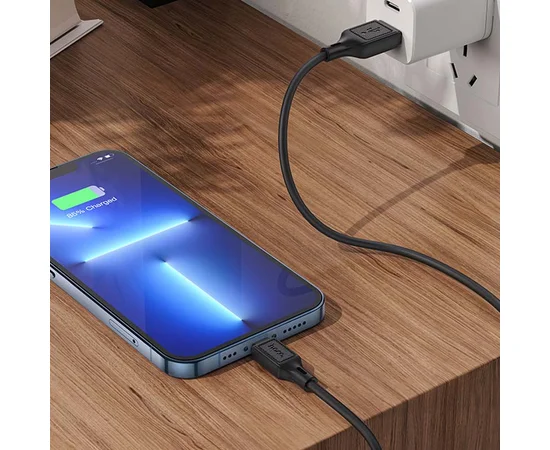 Дата кабель Hoco X90 Cool silicone USB to Lightning (1m) Black