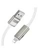 Дата кабель Hoco U137 Line with display USB to Lightning 2.4A/12W (1.2m) White