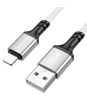 Дата кабель Borofone BX83 Famous USB to Lightning 2.4A (1m) White