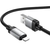 Дата кабель Hoco X117 Star USB to Lightning 2.4A (1m) Black