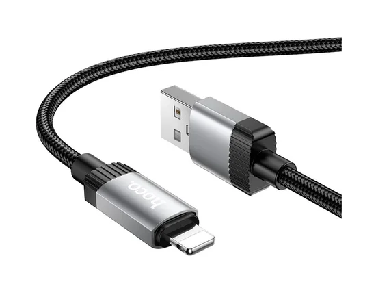 Дата кабель Hoco X117 Star USB to Lightning 2.4A (1m) Black