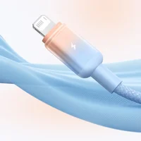 Дата кабель Baseus Discolor Series Fast Charging USB to Lightning 2.4A (1m) (P10374900) Galaxy Blue