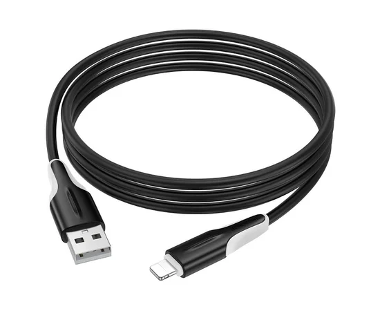 Дата кабель Borofone BX119 New USB to Lightning 2.4A (1m) Black