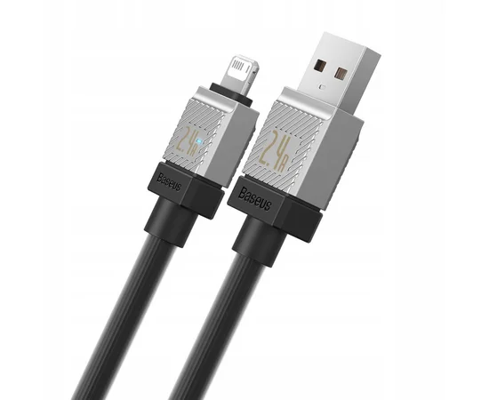 Дата кабель Baseus CoolPlay Series USB to Lightning 2.4A (1m) (CAKW00040) Black