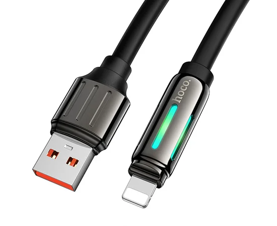 Дата кабель Hoco U136 Prize USB to Lightning 2.4A (1.2m) Black
