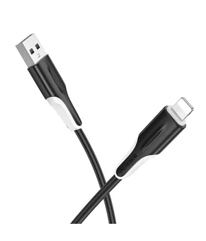 Дата кабель Borofone BX119 New USB to Lightning 2.4A (1m) Black