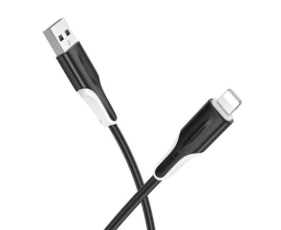 Дата кабель Borofone BX119 New USB to Lightning 2.4A (1m) Black