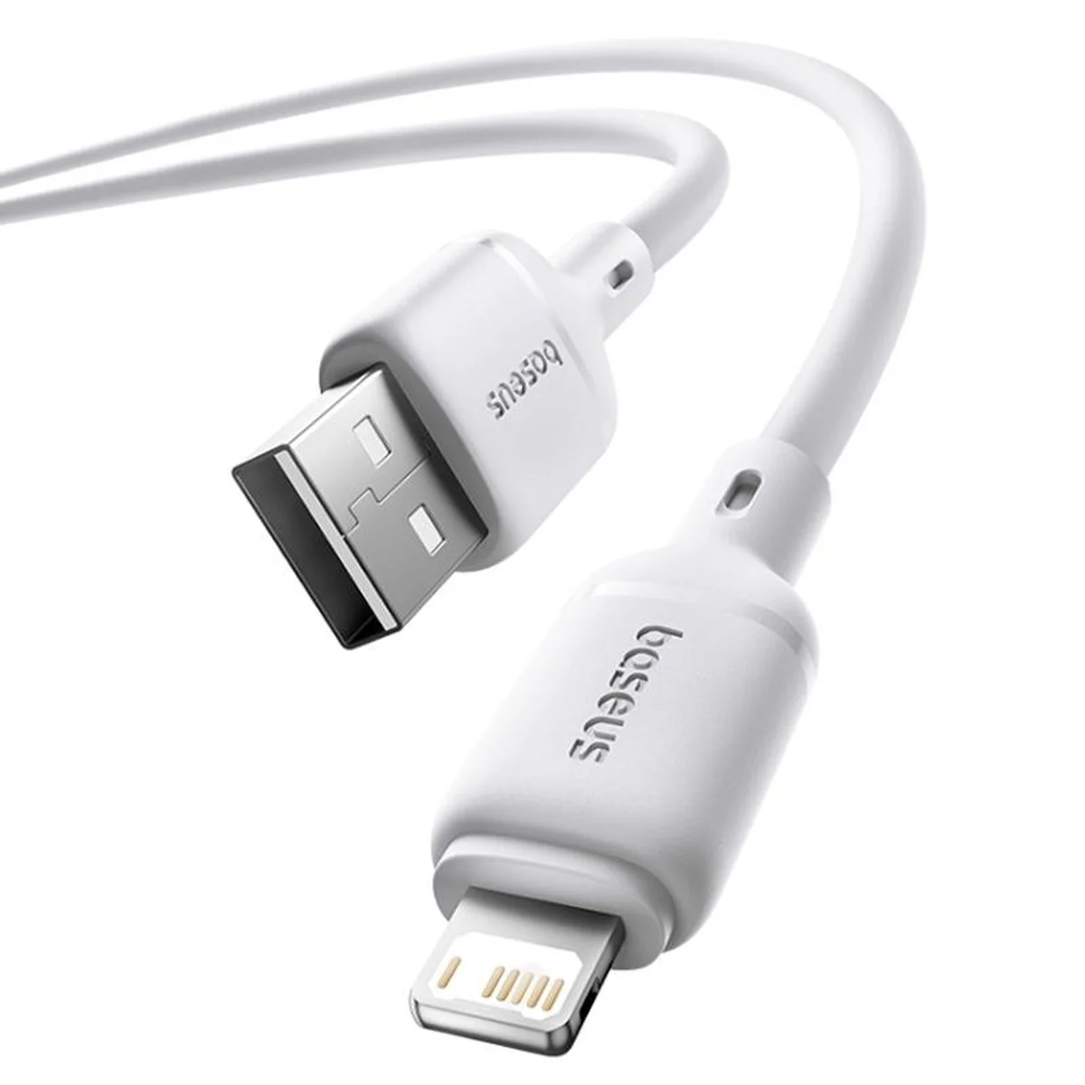 Дата кабель Baseus Silky Series OS Fast Charging USB to Lightning 2.4A (2m) (P1037770) Moon White