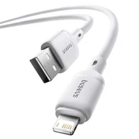 Дата кабель Baseus Silky Series OS Fast Charging USB to Lightning 2.4A (2m) (P1037770) Moon White