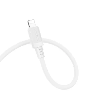 Дата кабель Borofone BX115 Lotto USB to Lightning 2.4A (1m) White
