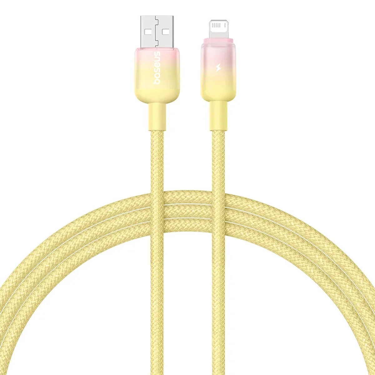 Дата кабель Baseus Discolor Series Fast Charging USB to Lightning 2.4A (1m) (P10374900) Custard Yellow