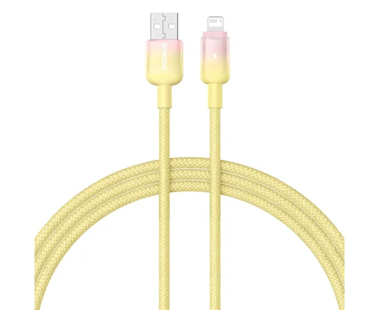 Дата кабель Baseus Discolor Series Fast Charging USB to Lightning 2.4A (1m) (P10374900) Custard Yellow