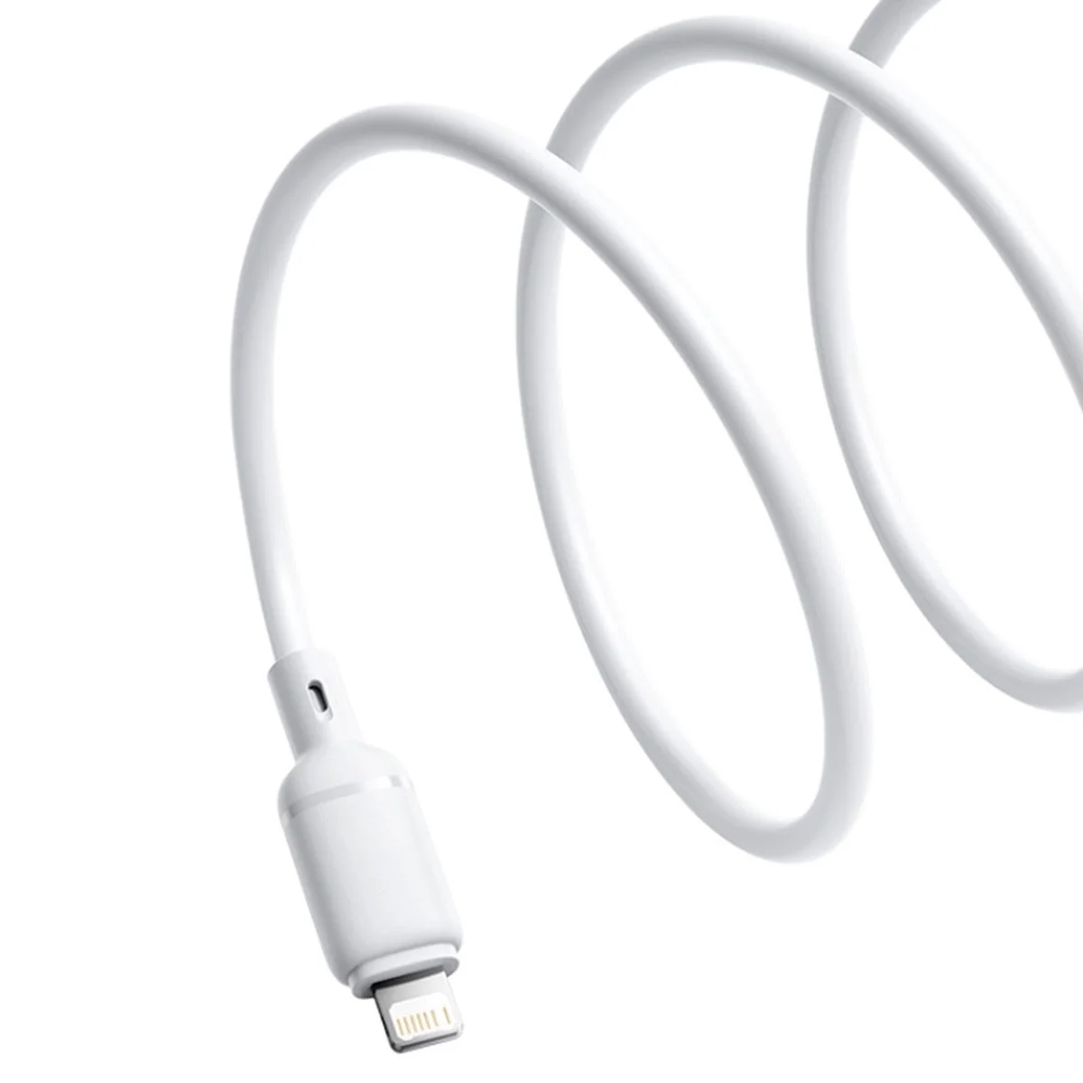 Дата кабель Baseus Silky Series OS Fast Charging USB to Lightning 2.4A (1m) (P1037770) Moon White