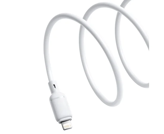 Дата кабель Baseus Silky Series OS Fast Charging USB to Lightning 2.4A (1m) (P1037770) Moon White
