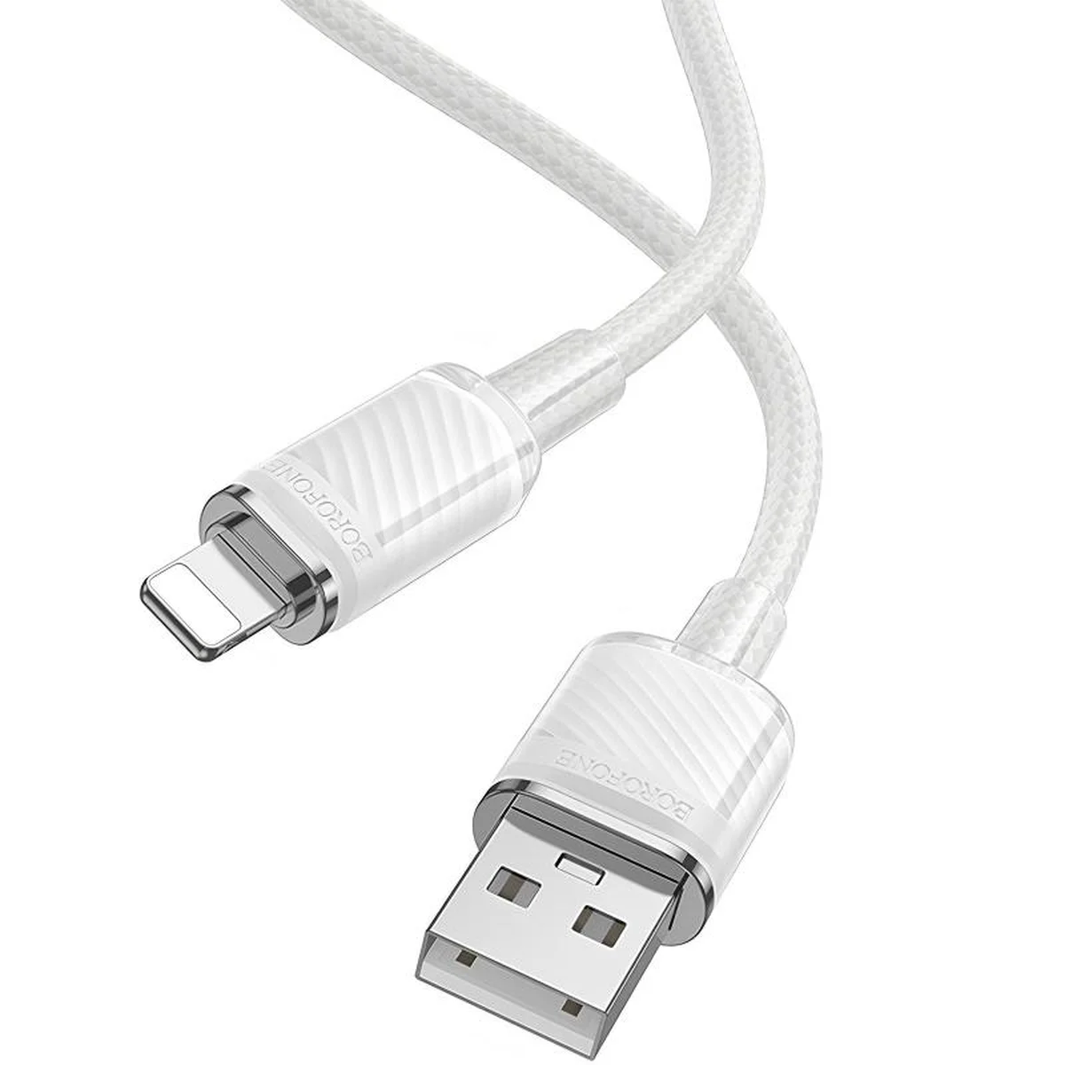 Дата кабель Borofone BU56 Succeed USB to Lightning 2.4A (1.2m) White