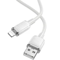 Дата кабель Borofone BU56 Succeed USB to Lightning 2.4A (1.2m) White