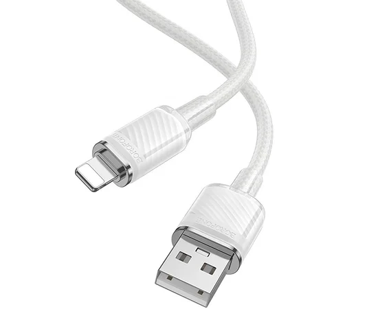 Дата кабель Borofone BU56 Succeed USB to Lightning 2.4A (1.2m) White