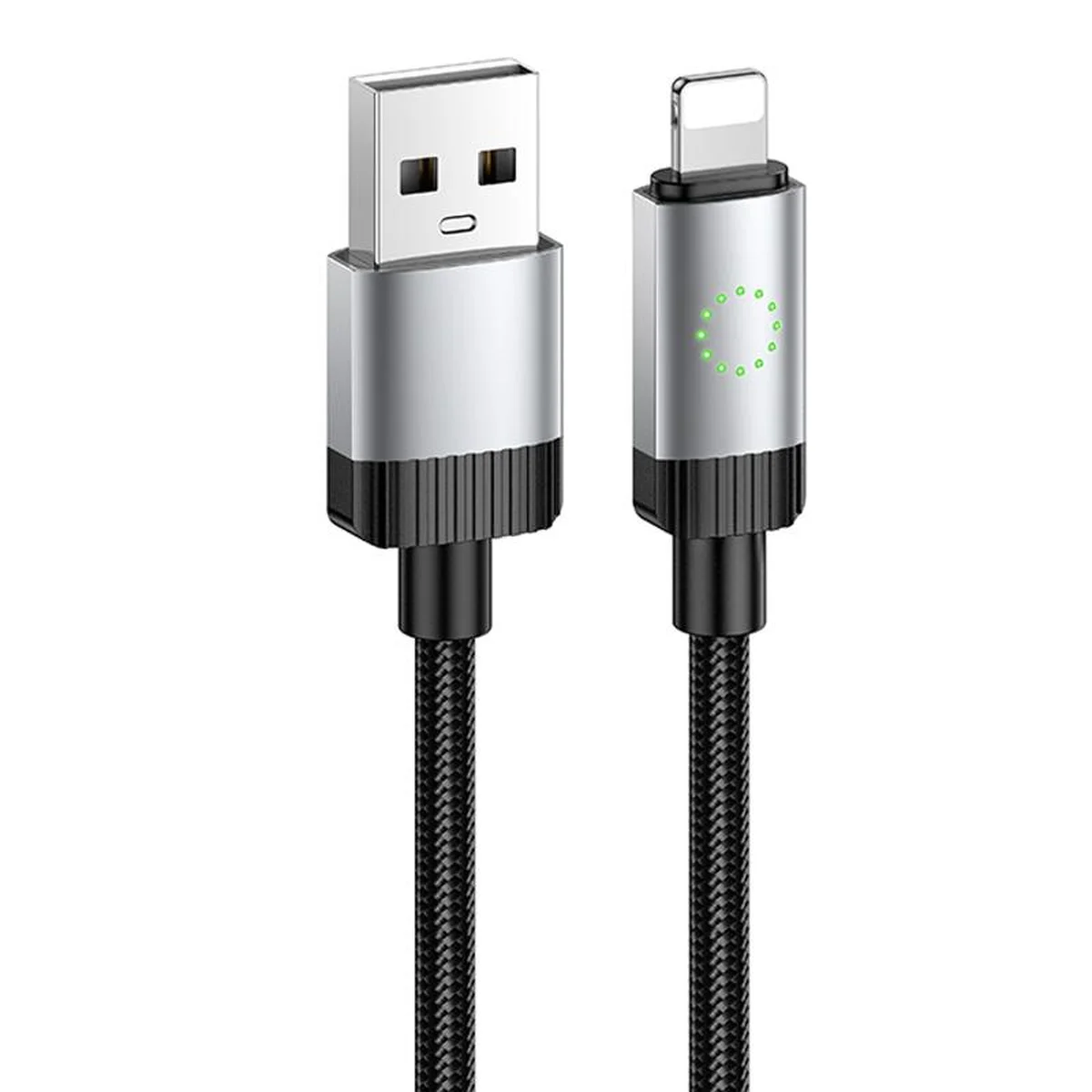 Дата кабель Hoco X117 Star USB to Lightning 2.4A (1m) Black