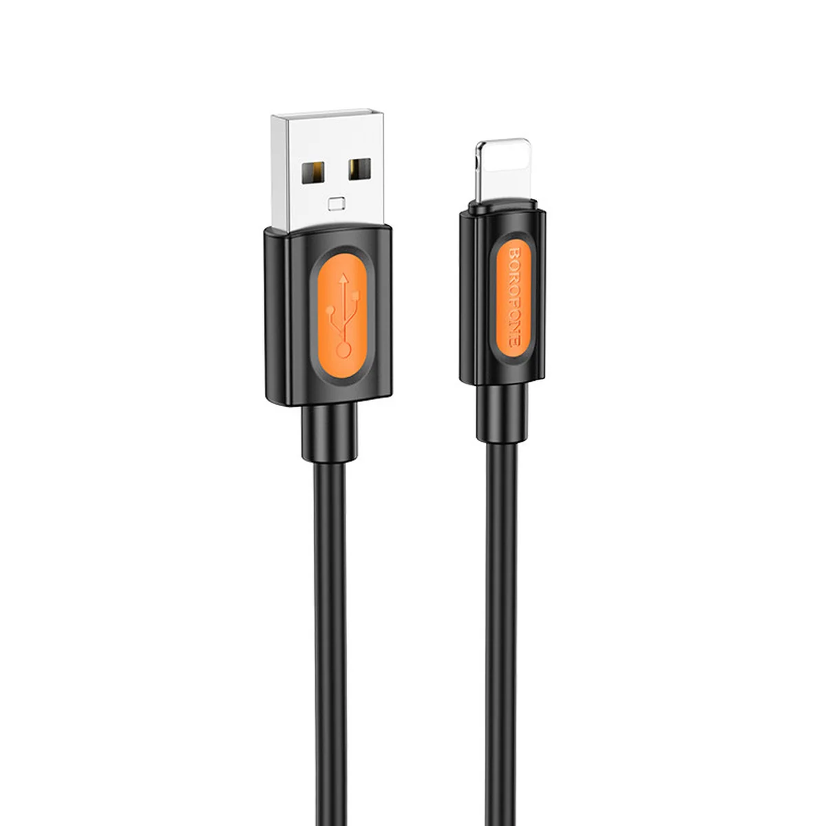 Дата кабель Borofone BX114 Structure USB to Lightning 2.4A (1m) Black
