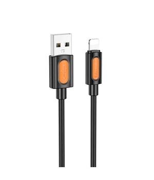 Дата кабель Borofone BX114 Structure USB to Lightning 2.4A (1m) Black