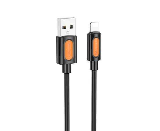 Дата кабель Borofone BX114 Structure USB to Lightning 2.4A (1m) Black