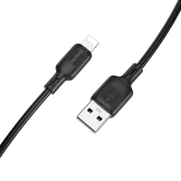 Дата кабель Borofone BX113 Lenny USB to Lightning 2.4A (1m) Black