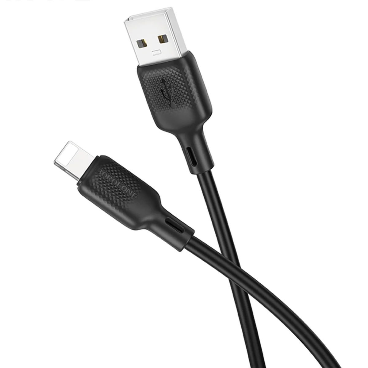 Дата кабель Borofone BX113 Lenny USB to Lightning 2.4A (1m) Black
